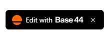 What the Edit with Base44 badge looks like on a published app.